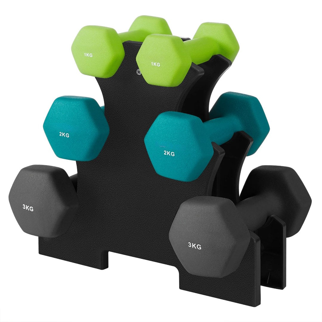 Set d’Haltères Hexagonaux Néoprène (1-3 kg) – FitnessPAM™