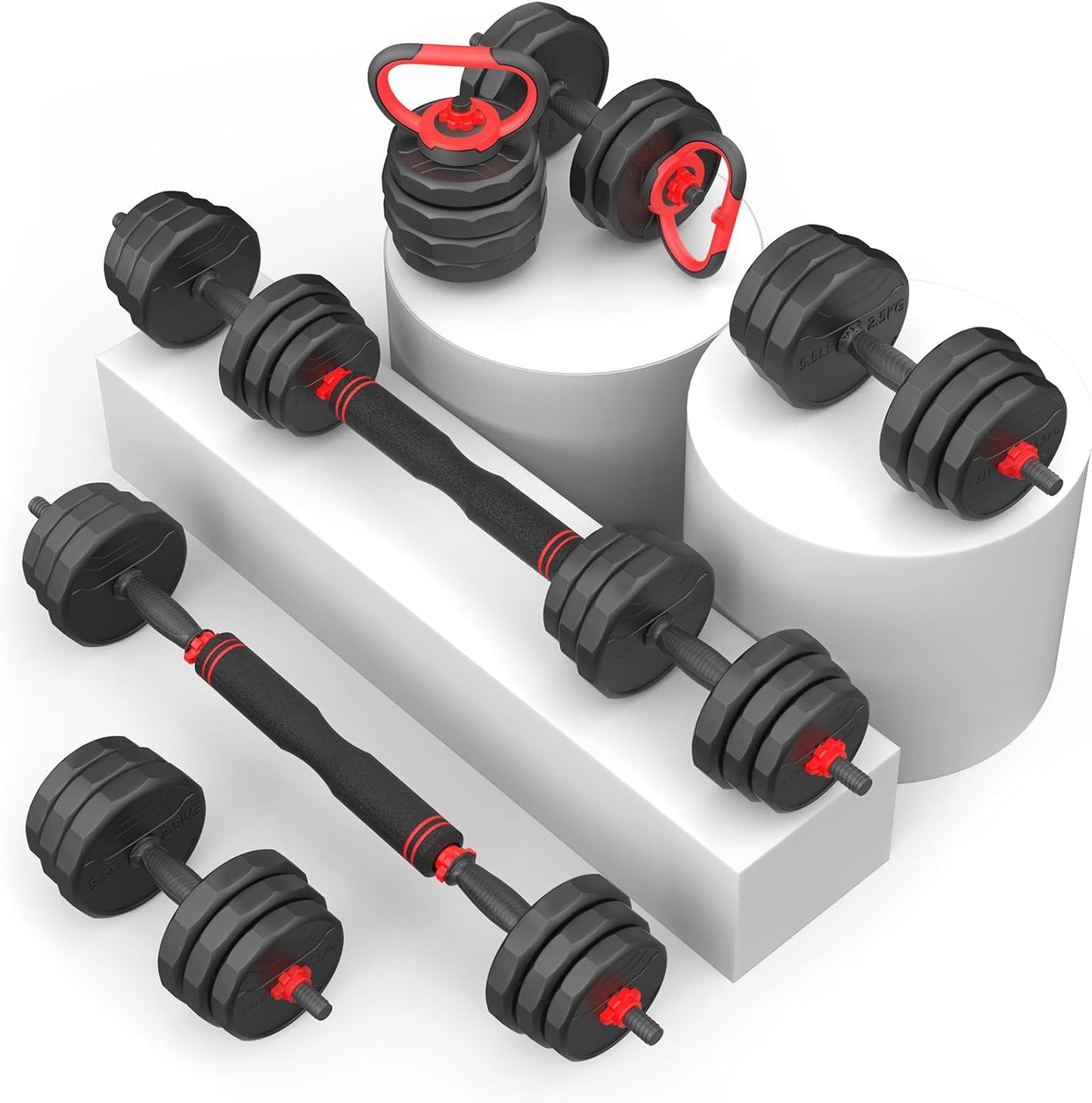 Haltères Ajustables 3-en-1 (20 kg) – FitnessPAM™