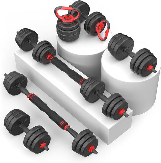 Haltères Ajustables 3-en-1 (20 kg) – FitnessPAM™