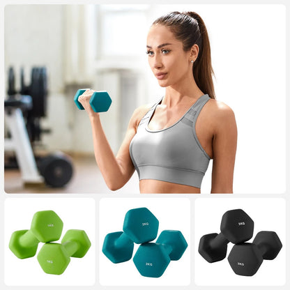 Set d’Haltères Hexagonaux Néoprène (1-3 kg) – FitnessPAM™